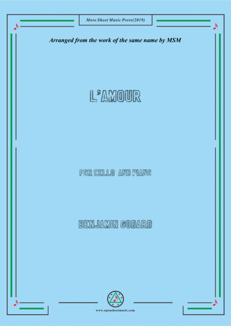 Free Sheet Music Godard L Amour For Cello And Piano