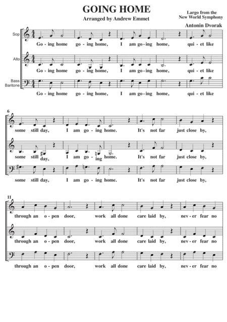 Going Home A Cappella Sab Sheet Music