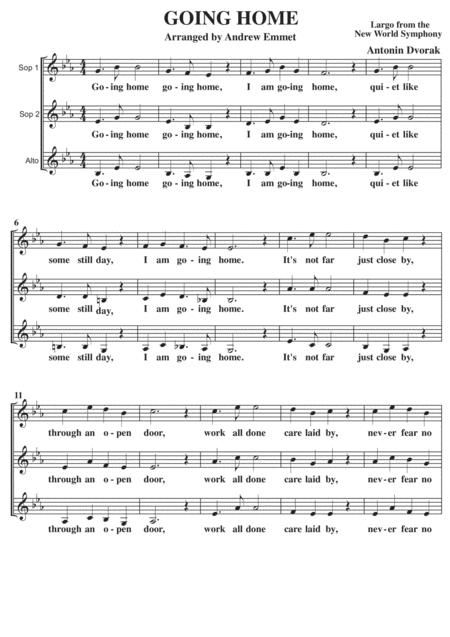 Going Home A Cappella Ssa Sheet Music