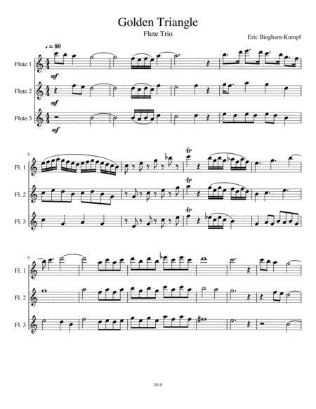 Free Sheet Music Golden Triangle