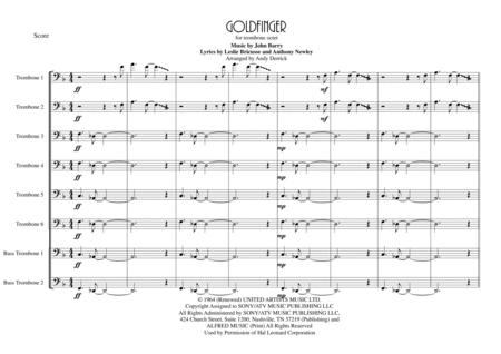 Goldfinger Trombone Octet Sheet Music