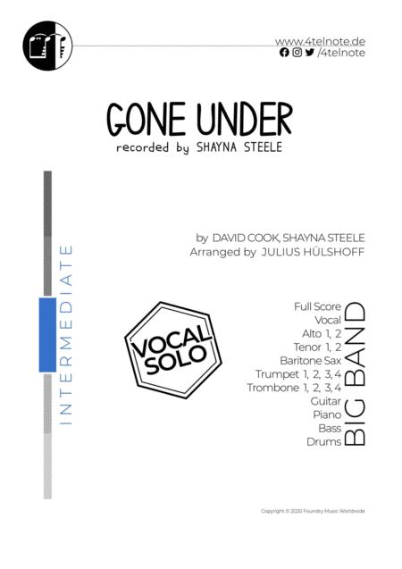 Gone Under Shayna Steele Big Band Vocal Sheet Music