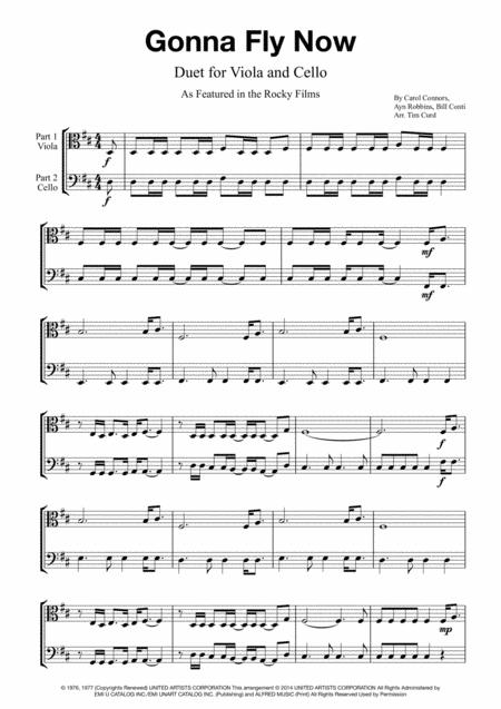 Gonna Fly Now Duet For Viola And Cello Sheet Music