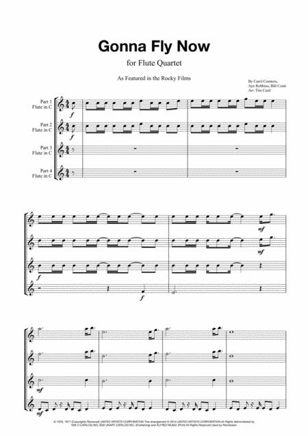 Gonna Fly Now For Flute Quartet Sheet Music