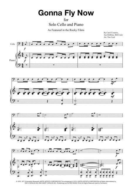 Gonna Fly Now For Solo Cello And Piano Sheet Music