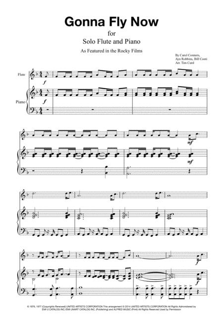 Gonna Fly Now For Solo Flute And Piano Sheet Music