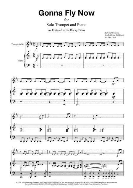 Gonna Fly Now For Solo Trumpet In Bb And Piano Sheet Music