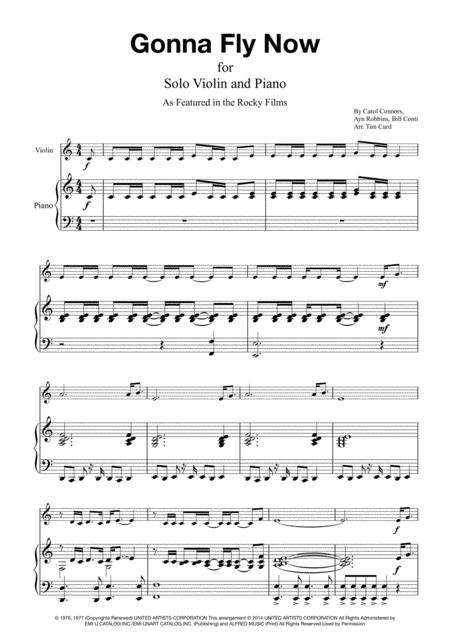 Gonna Fly Now For Solo Violin And Piano Sheet Music