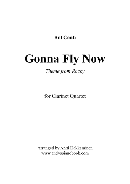 Free Sheet Music Gonna Fly Now Theme From Rocky Clarinet Quartet