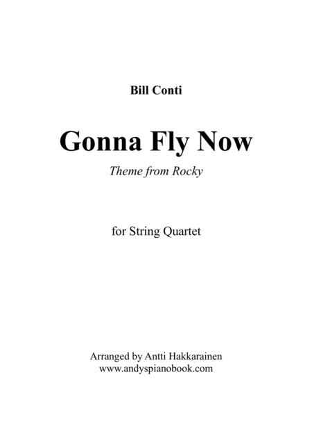 Gonna Fly Now Theme From Rocky String Quartet Sheet Music