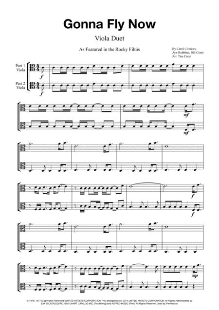 Gonna Fly Now Viola Duet Sheet Music