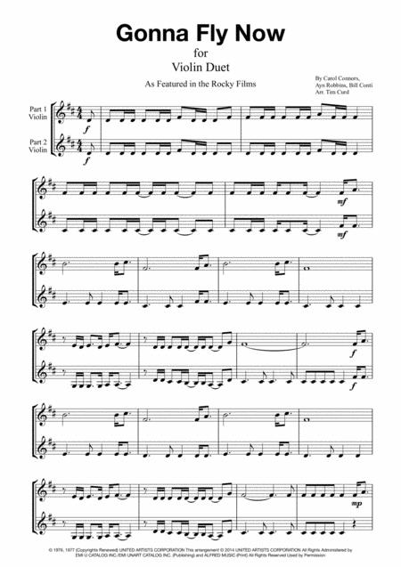 Gonna Fly Now Violin Duet Sheet Music