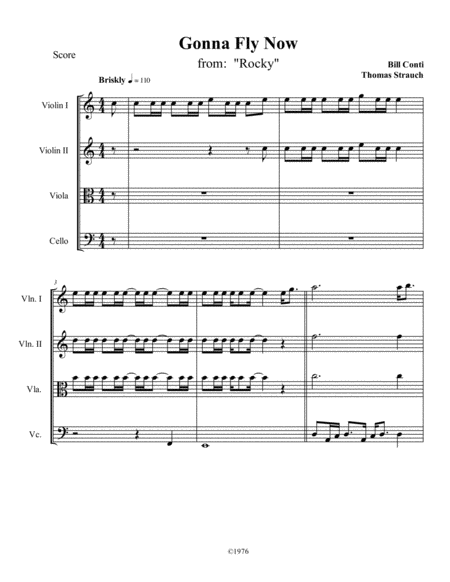 Gonna Fly Now Sheet Music