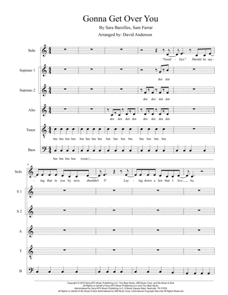 Gonna Get Over You Sheet Music