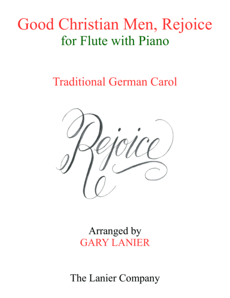 Good Christian Men Rejoice Flute With Piano Score Part Sheet Music