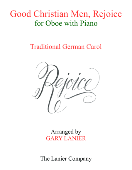 Good Christian Men Rejoice Oboe With Piano Score Part Sheet Music