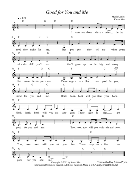 Good For You And Me Sheet Music