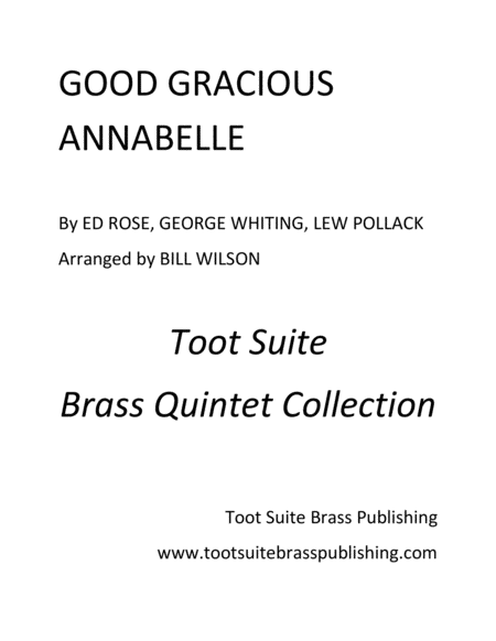 Free Sheet Music Good Gracious Annabelle