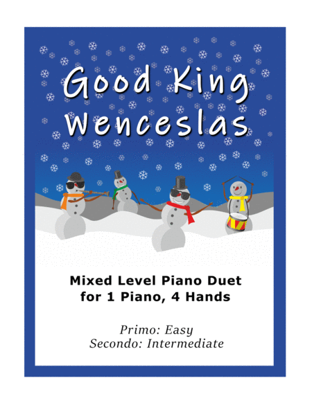 Good King Wenceslas Easy Piano Duet 1 Piano 4 Hands Sheet Music