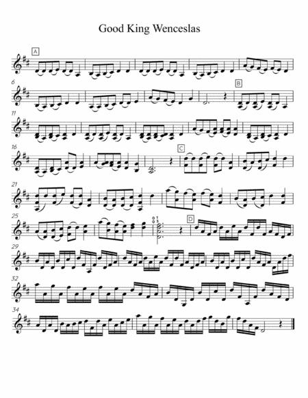 Good King Wenceslas Solo Violin Sheet Music