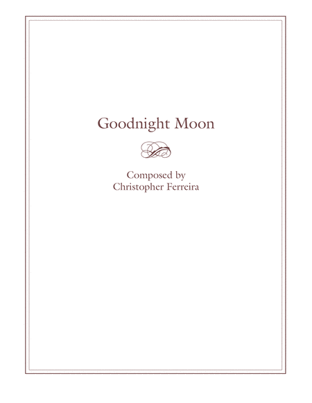 Free Sheet Music Goodnight Moon