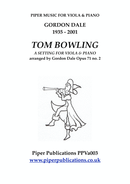 Gordon Dale Tom Bowling For Viola Piano Sheet Music