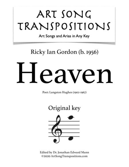 Free Sheet Music Gordon Heaven Original Key
