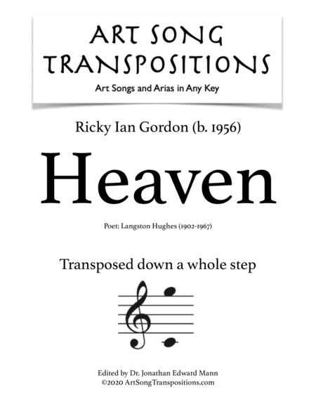 Gordon Heaven Transposed Down A Whole Step Sheet Music