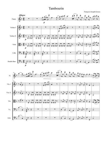 Gossek Tambourine Sheet Music