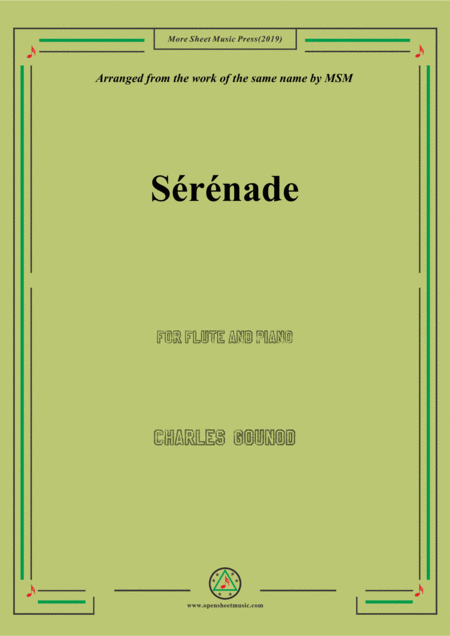 Free Sheet Music Gounod Srnade For Flute And Piano