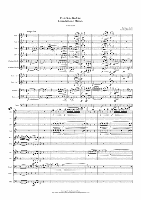 Gouvy Petite Suite Gauloise Op 90 Complete Symphonic Wind Sheet Music