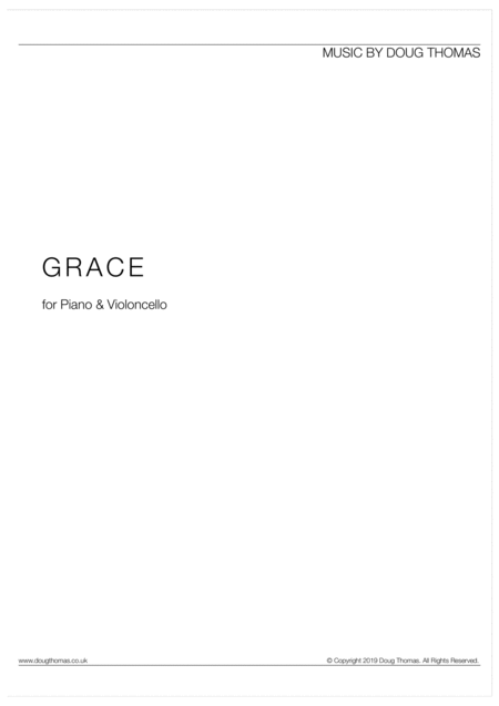 Grace For Cello Piano Sheet Music