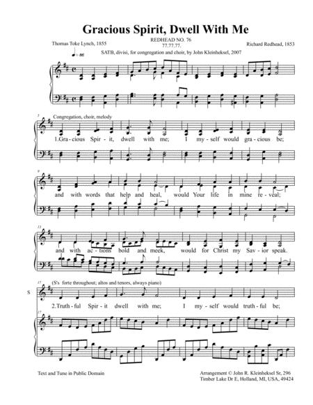 Gracious Spirit Dwell With Me Sheet Music