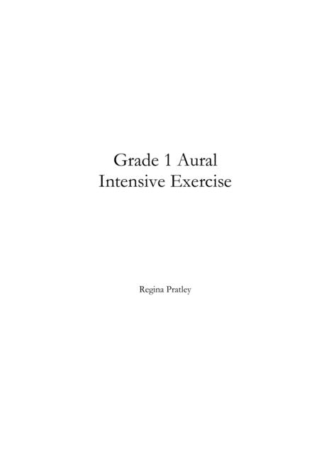 Grade 1 Aural Intensive Exercise Part A Sheet Music