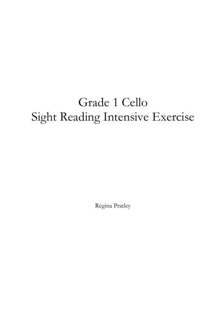 Grade 1 Cello Intensive Exercise Sheet Music