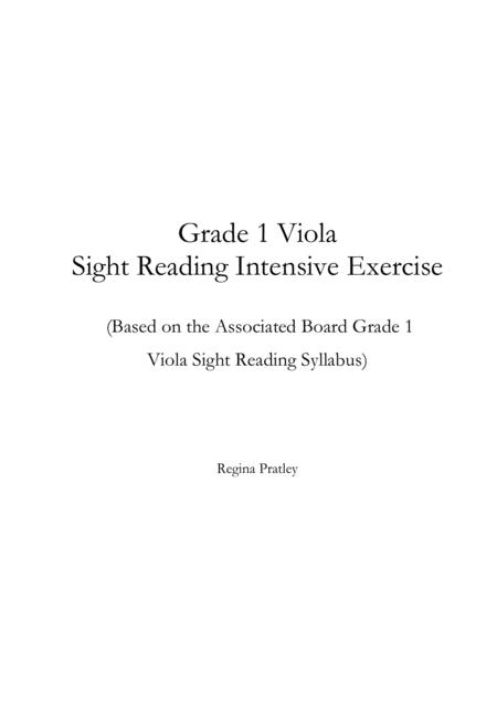 Free Sheet Music Grade 1 Viola Intensive Exercise