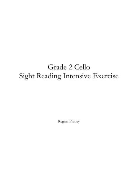 Free Sheet Music Grade 2 Cello Intensive Exercise