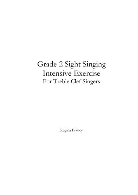 Free Sheet Music Grade 2 Sight Singing Intensive Exercise For Treble Clef Singers