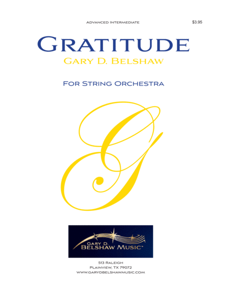 Gratitude For String Orchestra Sheet Music