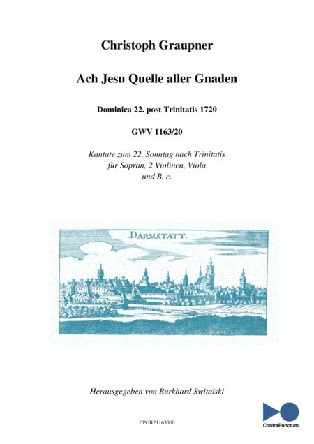 Free Sheet Music Graupner Christoph Cantata Ach Jesu Quelle Aller Gnaden Gwv 1163 20