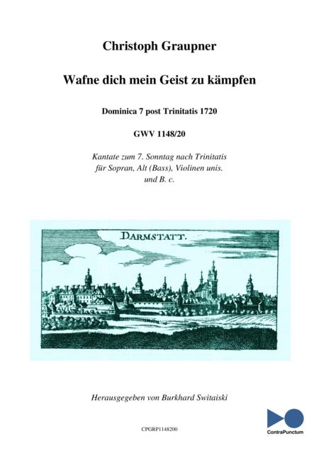 Graupner Christoph Cantata Wafne Dich Mein Geist Zu Kmpfen Gwv 1148 20 Sheet Music