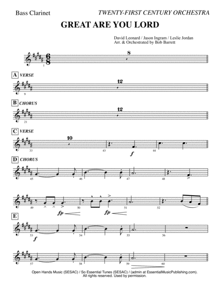 Free Sheet Music Great Are You Lord Orchestration