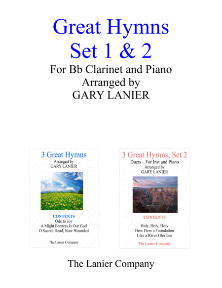 Free Sheet Music Great Hymns Set 1 2 Duets Bb Clarinet And Piano With Parts