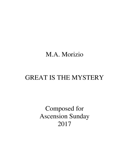 Great Is The Mystery Satb W Rehearsal Piano Sheet Music