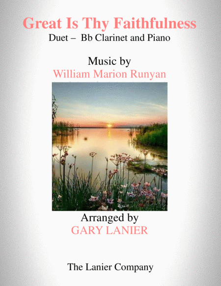 Free Sheet Music Great Is Thy Faithfulness For Bb Clarinet And Piano With Score Part