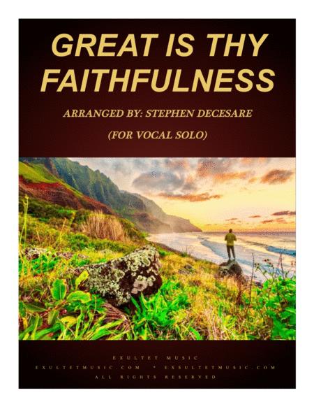 Free Sheet Music Great Is Thy Faithfulness For Vocal Solo