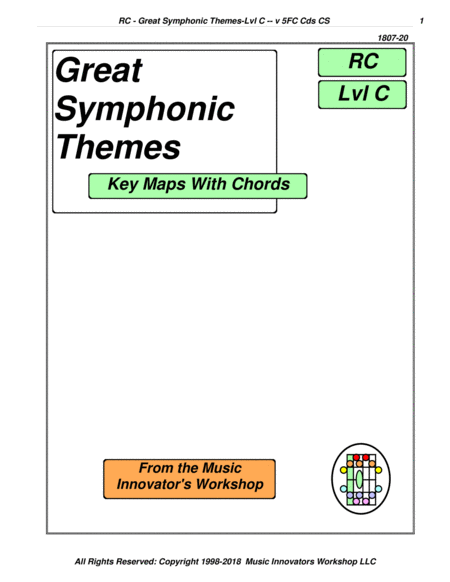 Great Symphonic Themes Series 5fc Key Map Tablature Sheet Music