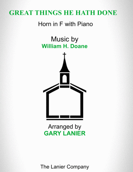 Great Things He Hath Done Horn In F With Piano Score Part Included Sheet Music