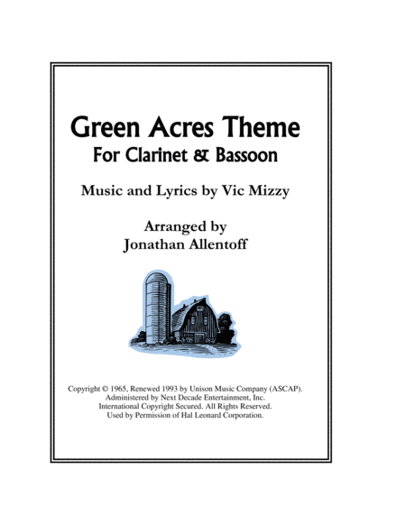 Green Acres Theme Sheet Music