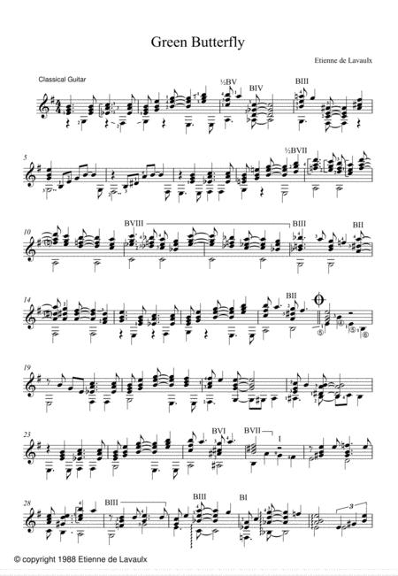 Green Butterfly Sheet Music